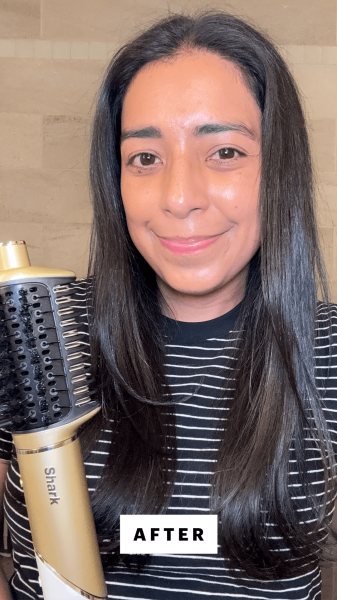 Foresto after using the Shark Glam Ceramic  Powerful Air Styling and Drying System