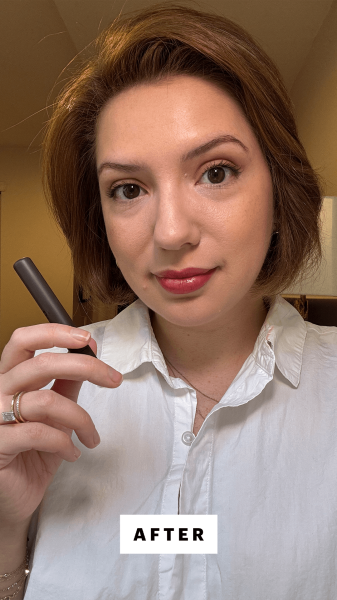 Silva after applying the M.ph Lip Ciggy Sheer Lipstick Balm in TK
